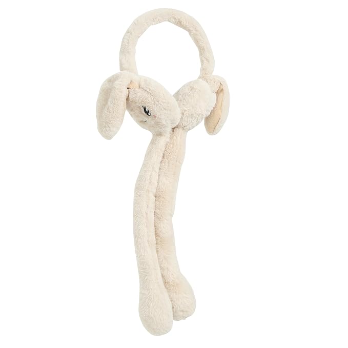 Cute Plush Bunny Ear Moving Earmuffs – Soft Winter Headband for Girls & Women